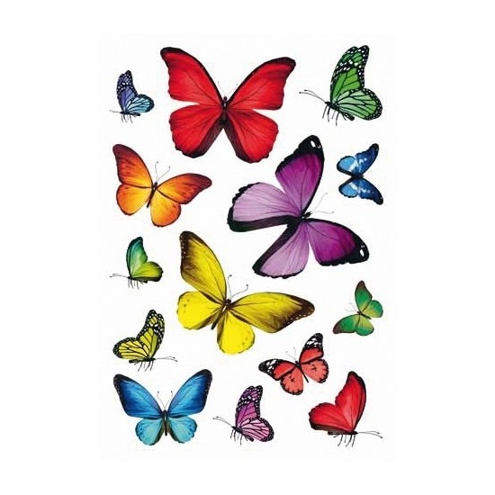 126x Vlinders dieren stickers
