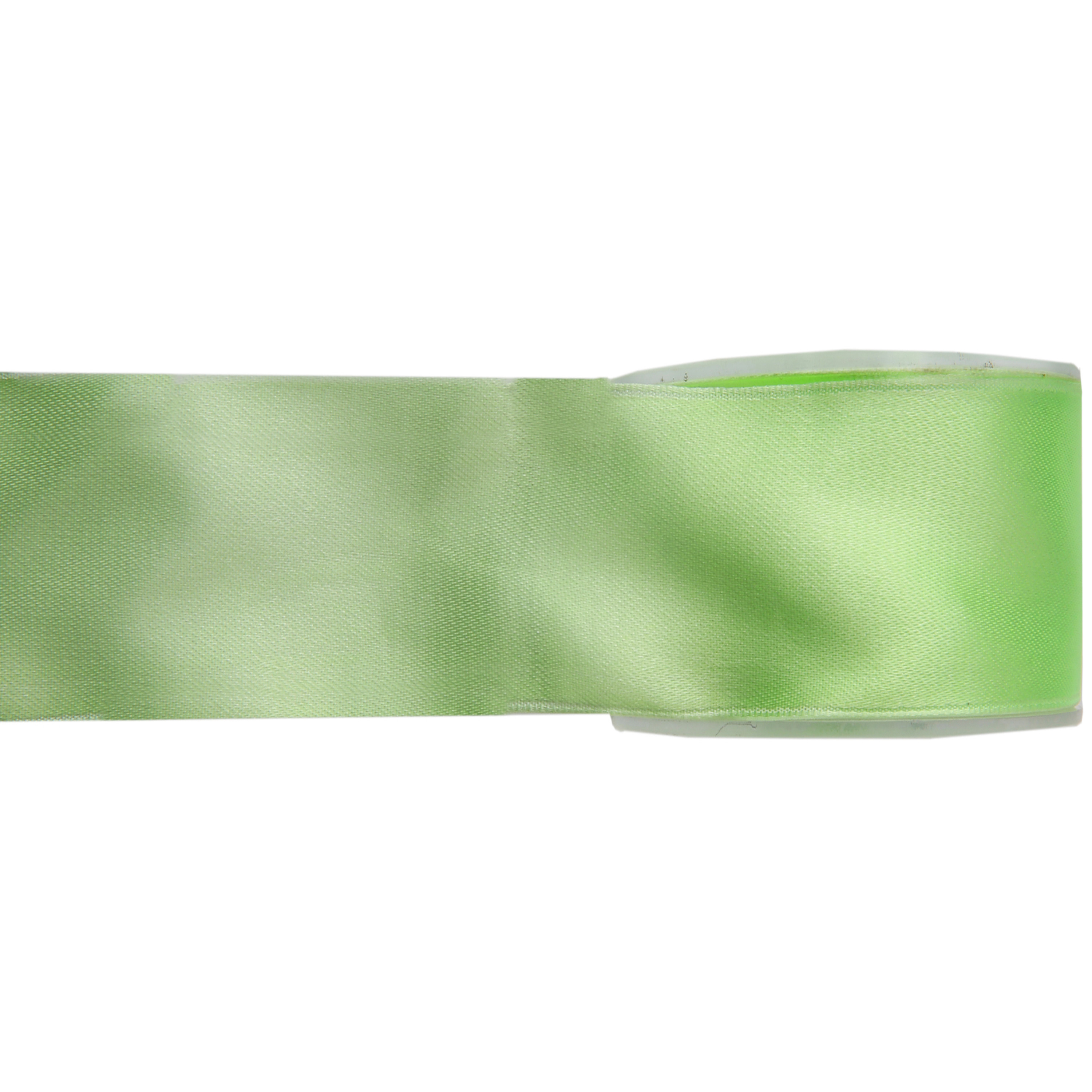 1x Hobby-decoratie groene satijnen sierlinten 2,5 cm-25 mm x 25 meter