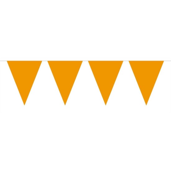 1x Mini vlaggenlijn-slinger oranje 300 cm