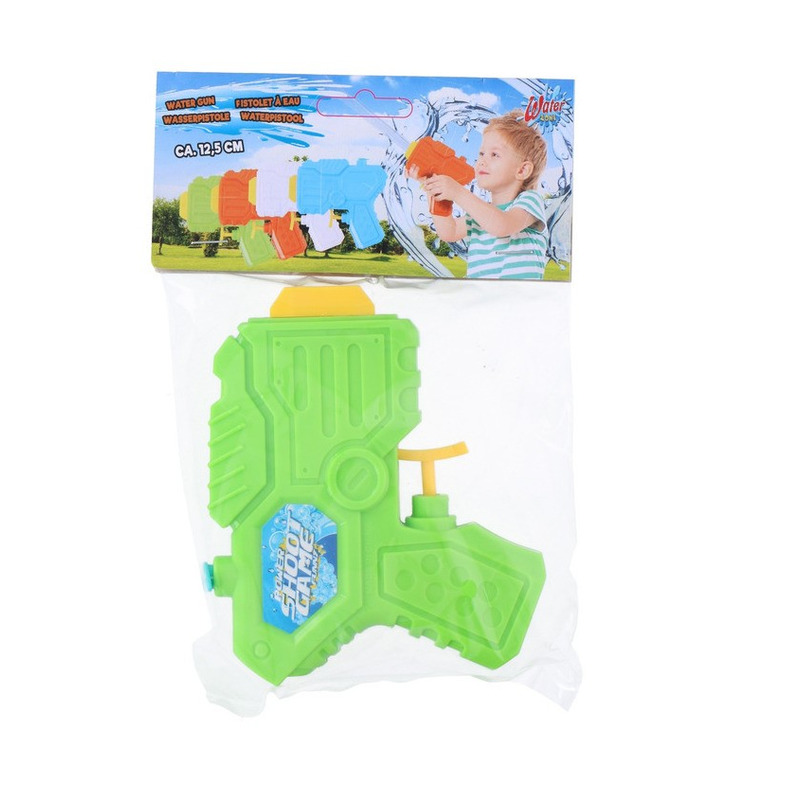 1x Mini waterpistolen/waterpistool groen van 12 cm kinderspeelgoed