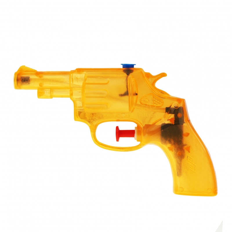 1x Oranje transparant cowboy waterpistool 13 cm