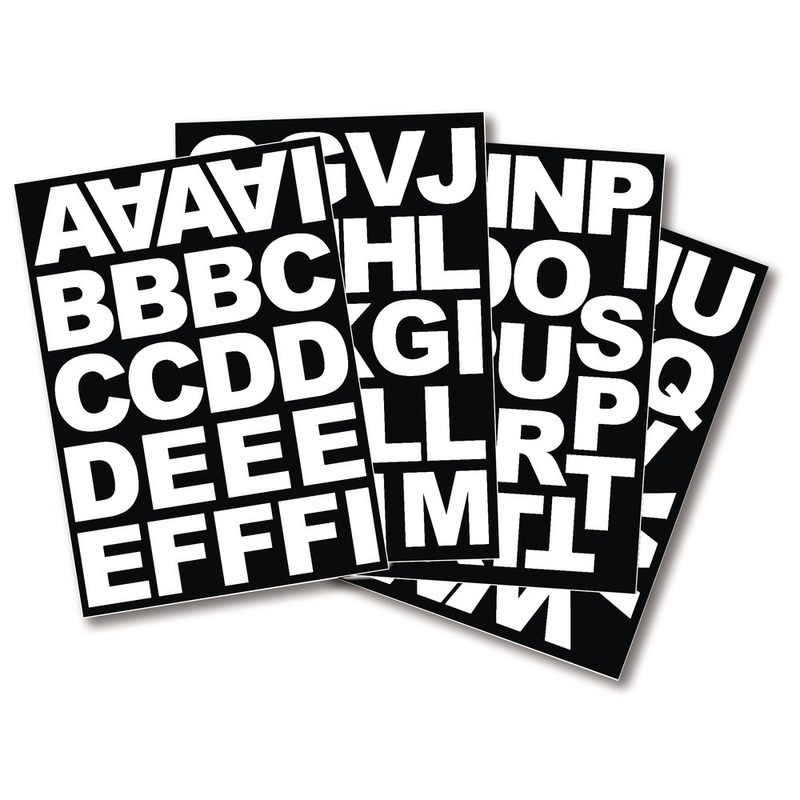 1x Setje alfabet plakletter stickers ongeveer 5 cm