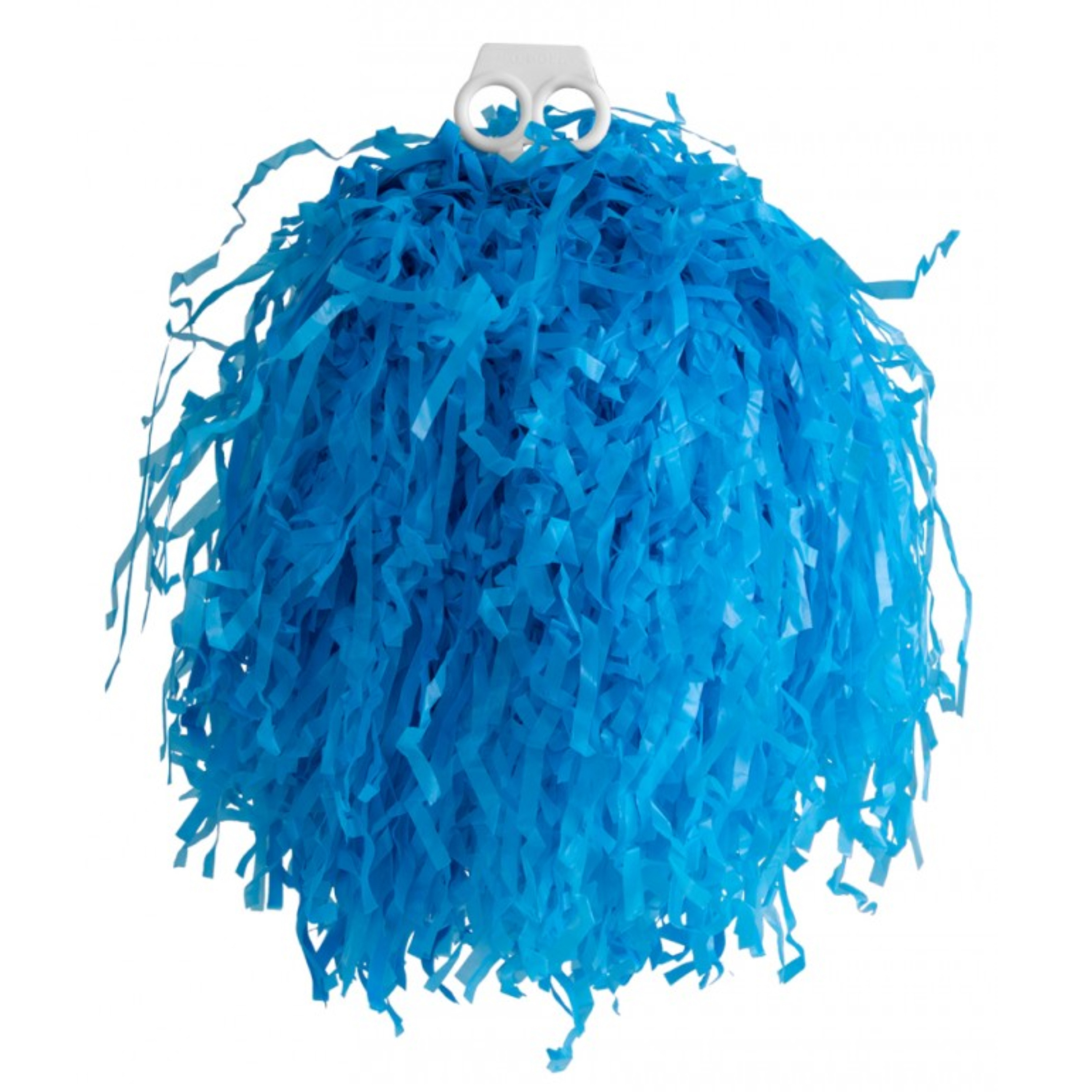 1x Stuks cheerball/pompom blauw met ringgreep 33 cm