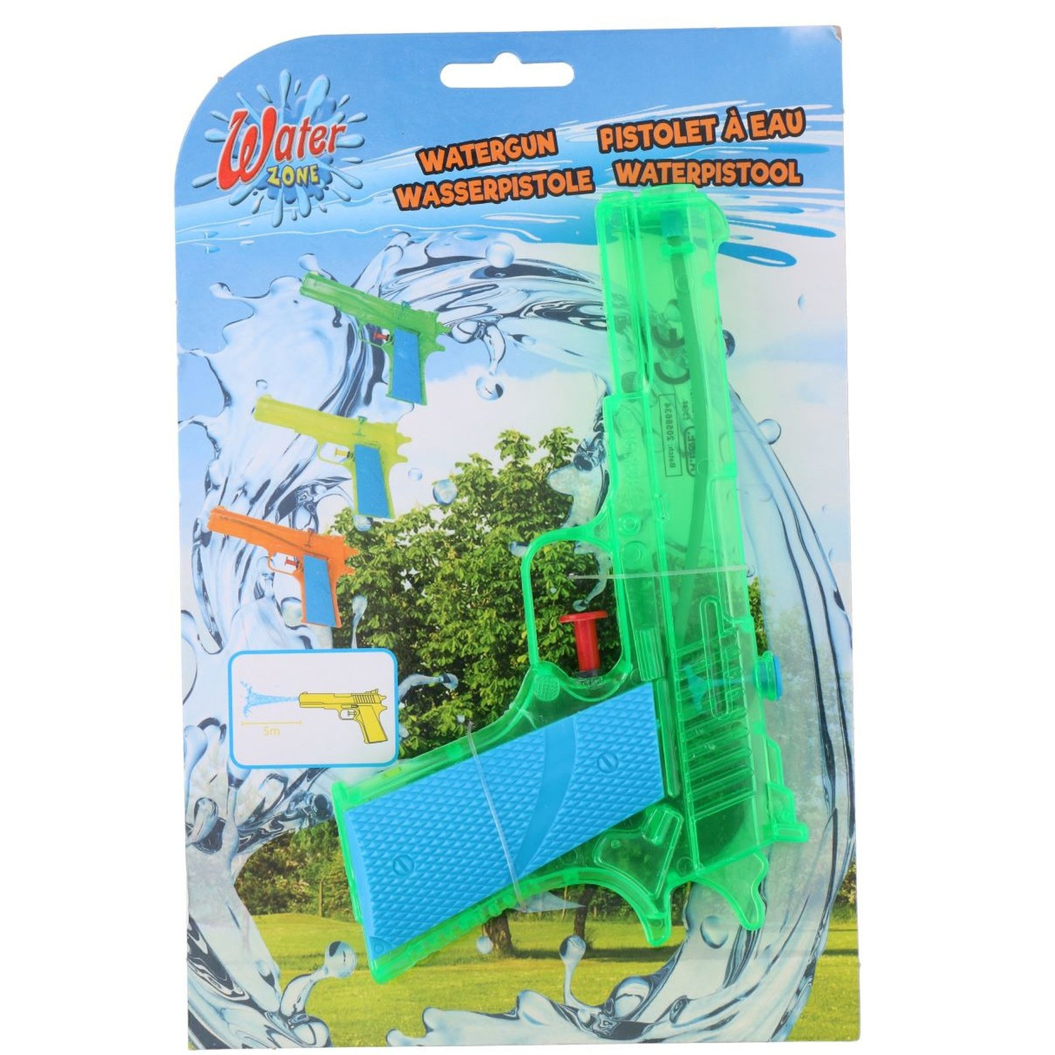 1x Waterpistolen/waterpistool groen van 18 cm kinderspeelgoed