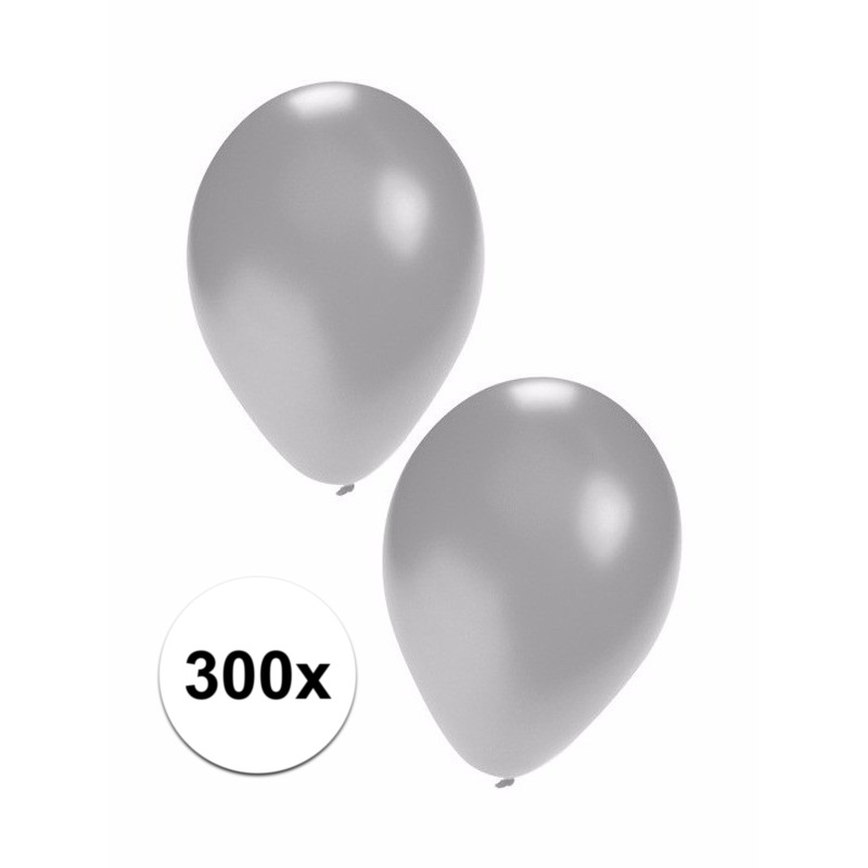 300 stuks zilveren feest ballonnen