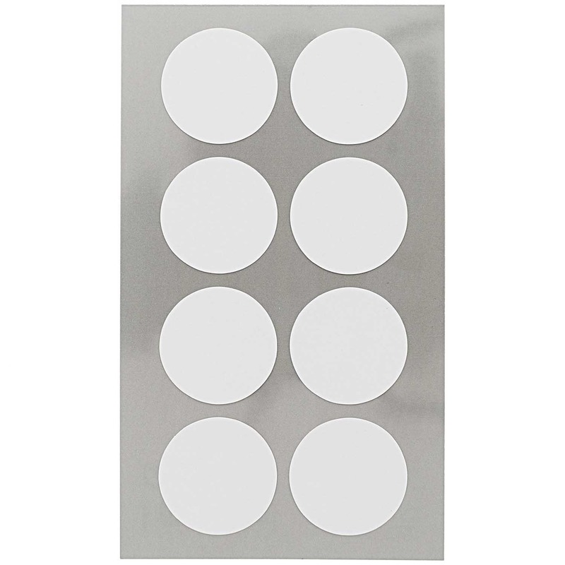 32x Witte ronde sticker etiketten 25 mm