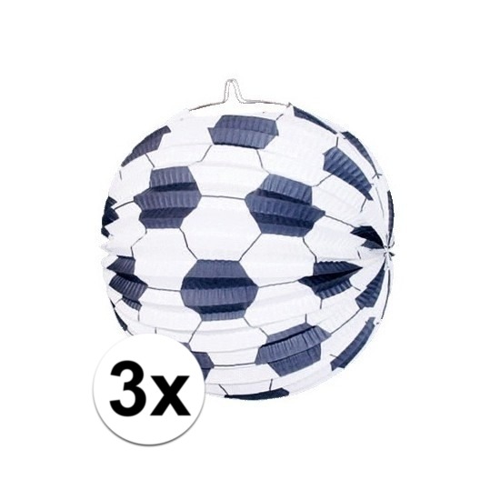 3x Sint Maarten lampionnen van een voetbal