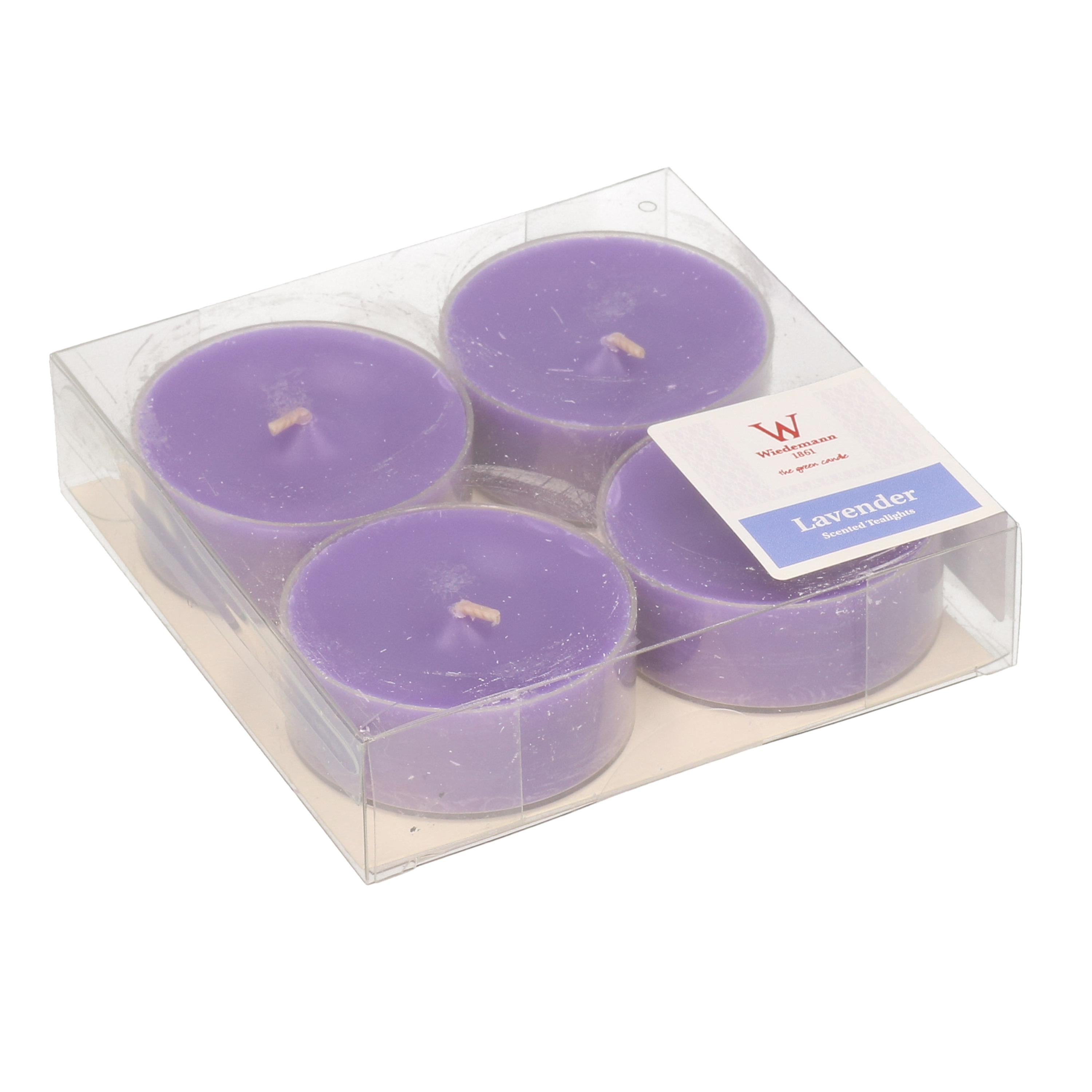 4x Maxi geurtheelichtjes lavendel-paars 9 branduren