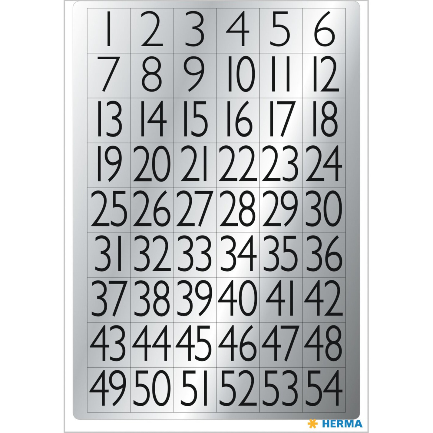 4x Stickervelletjes 1-100 plak cijfers-getallen zwart-zilver 13x12 mm
