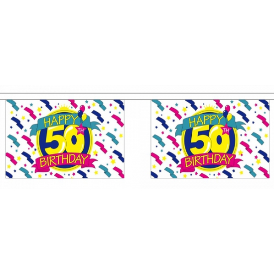 50e verjaardag luxe vlaggenlijn