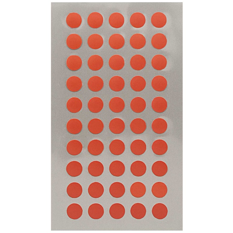 600x Rode ronde sticker etiketten 8 mm