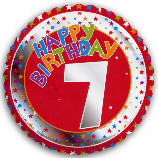 7 jaar helium ballon Happy Birthday