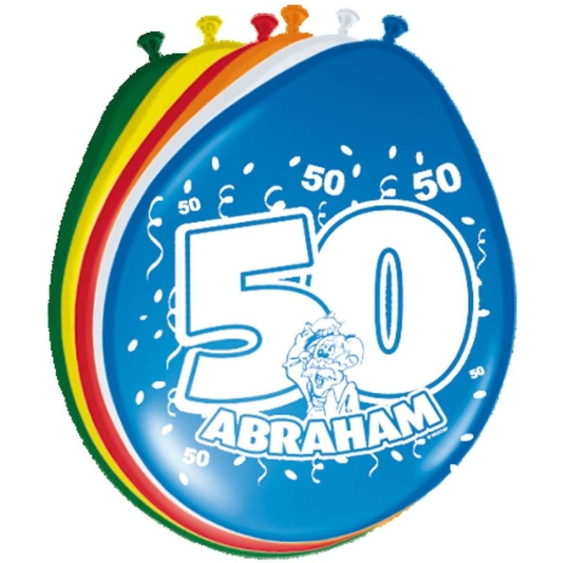 8x stuks ballonnen 50 jaar Abraham