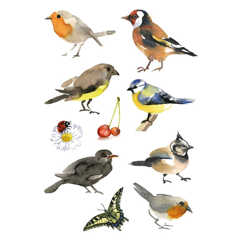 90x Vogels dieren stickers