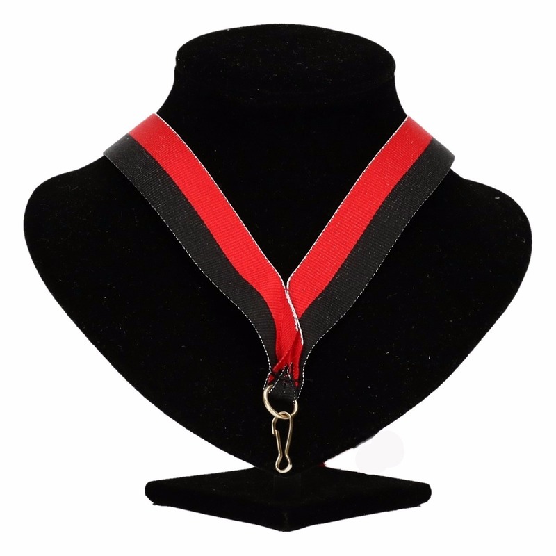 Ajax medaille halslint zwart-rood