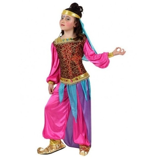 Arabische buikdanseres Suheda verkleed kostuum voor meisjes