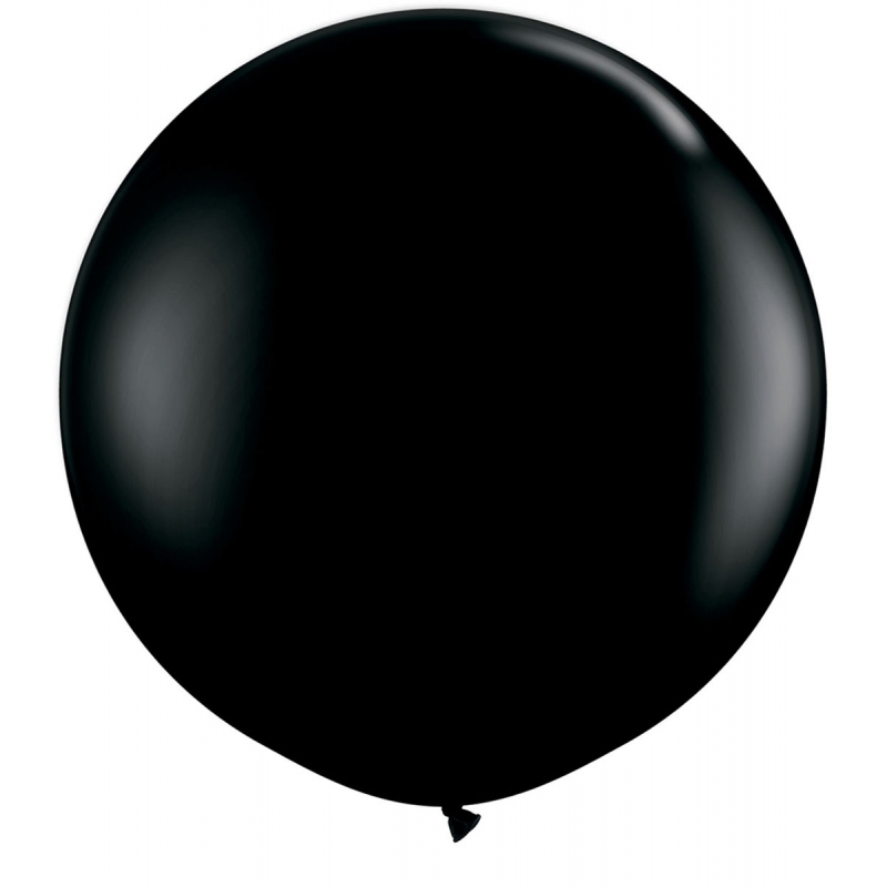 Ballon zwart Qualatex 90 cm groot