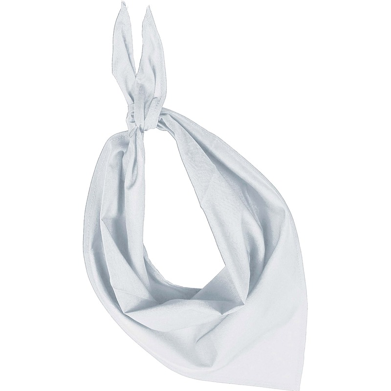 Bandana-zakdoek wit voor volwassenen