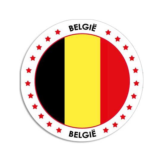 Belgie sticker rond 14,8 cm landen decoratie