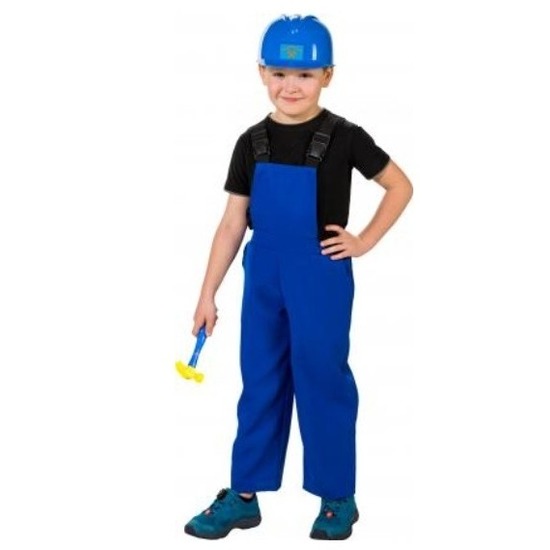Bouwvakkers verkleed overall blauw voor kinderen