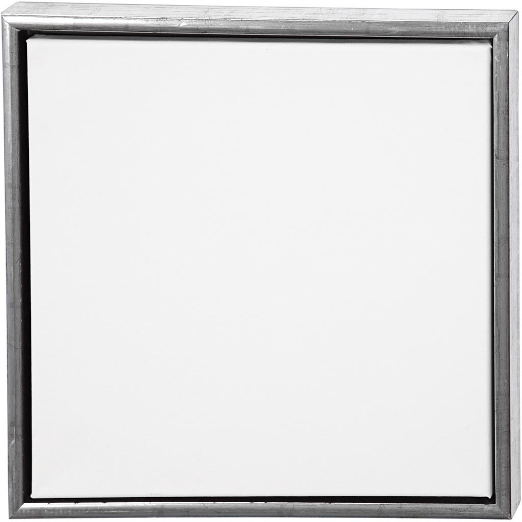 Canvas schildersdoek met lijst zilver 40 x 40 cm