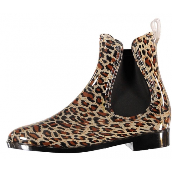 Chelsea boots regenlaarsjes luipaard voor dames