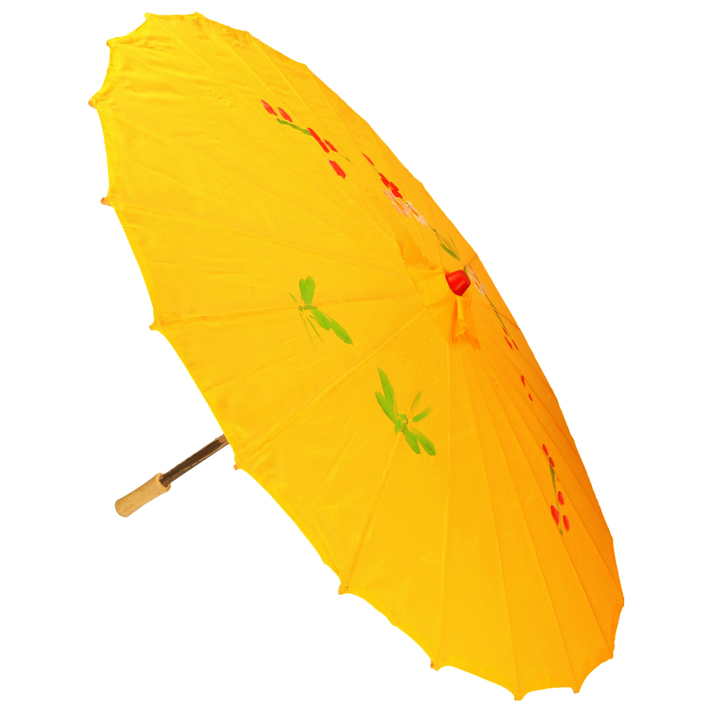 Chinese paraplu oranje-geel 50 cm