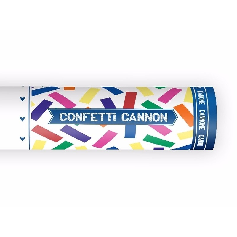 Confetti papier kanonnen kleuren mix 20 cm