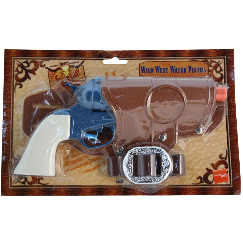 Cowboy revolver blauw compleet