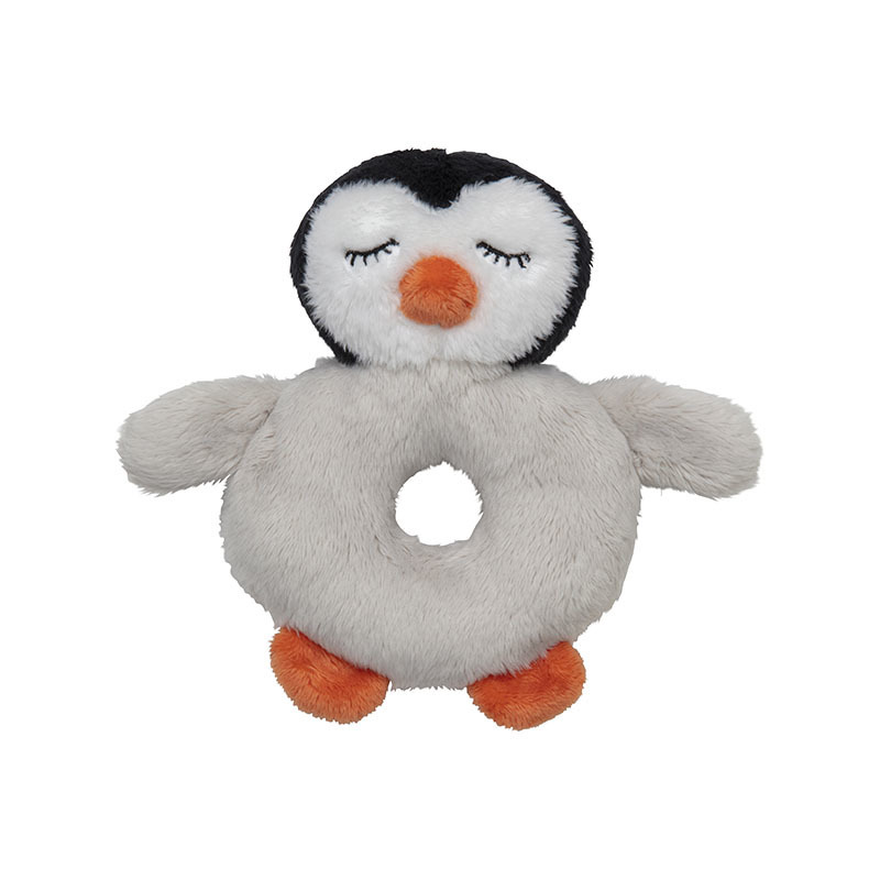 Dieren knuffel baby rammelaar pinguin 10 x 15 cm