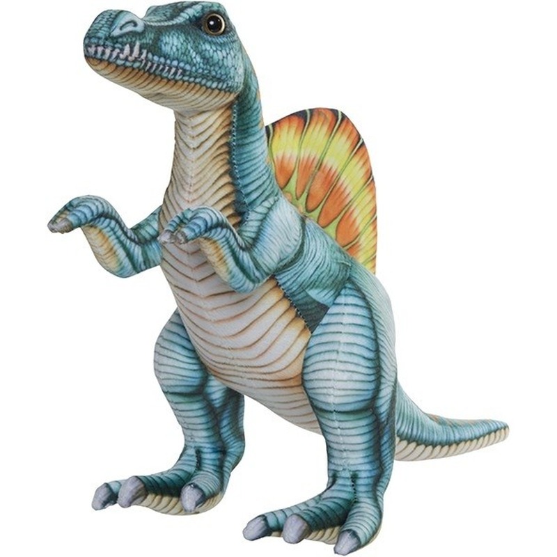 Dinosaurus speelgoed artikelen spinosaurus knuffelbeest gekleurd 40 cm