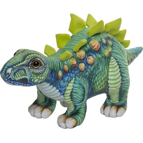 Dinosaurus speelgoed artikelen stegosaurus knuffelbeest gekleurd 30 cm