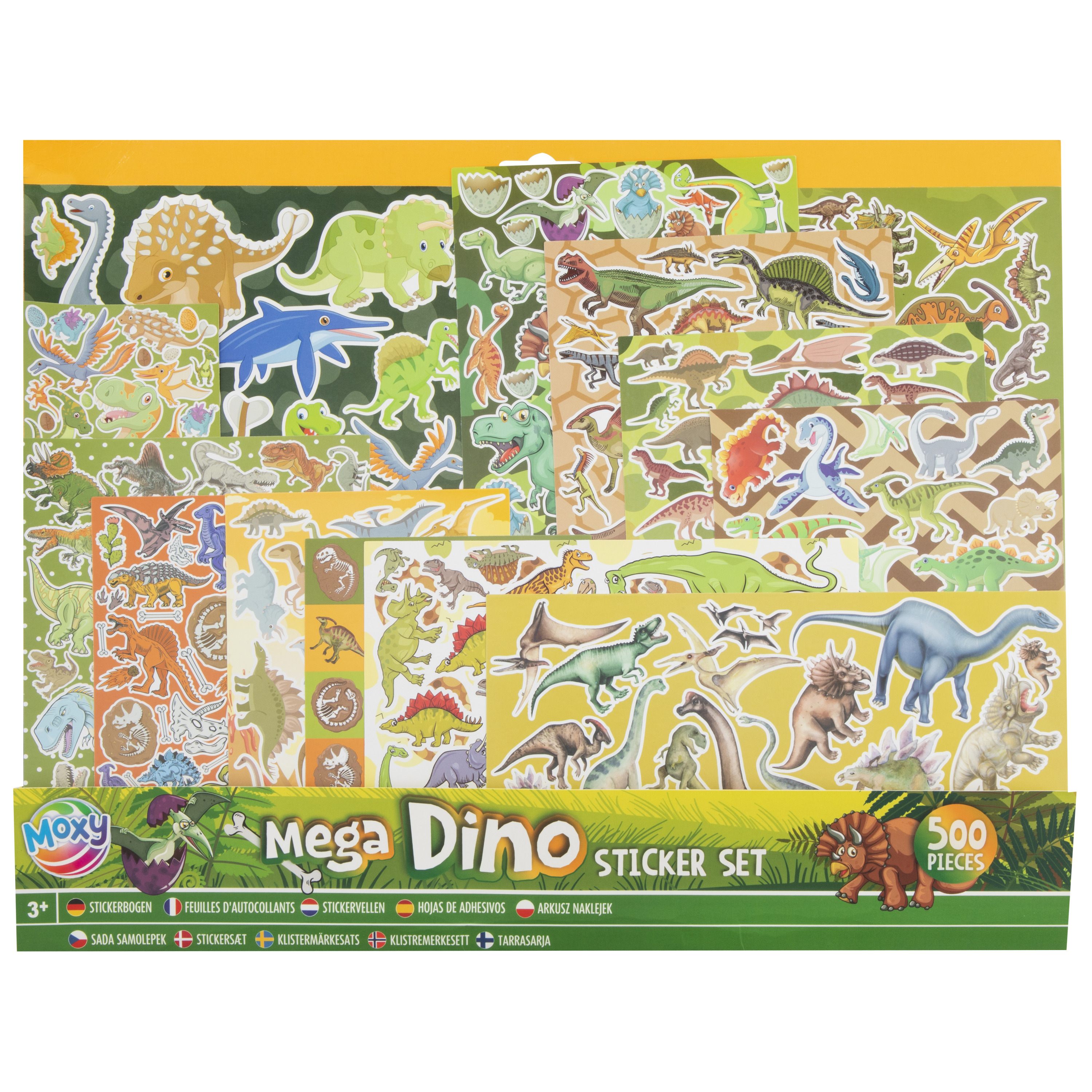 Dinosaurus stickers set voor kinderen 500 stuks Dino artikelen