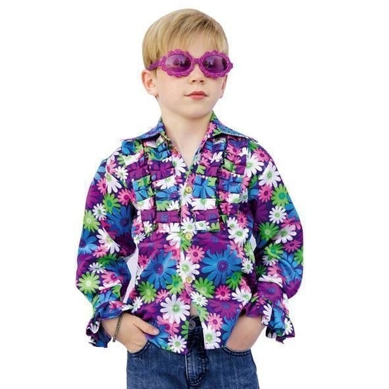 Disco bloemen blouse voor kids