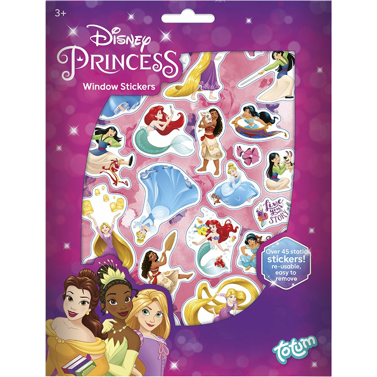Disney Princess auto raamstickers 45 stuks prinsessen thema voor kinderen