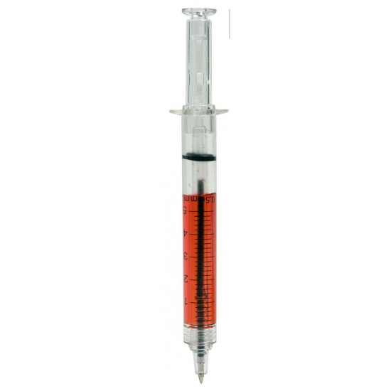 Dokters injectiespuitje met pen