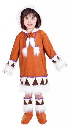 Eskimo kostuum met laarshoezen voor meisjes