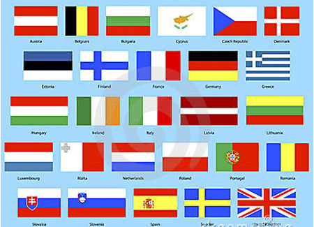 Europese landen vlaggen pakket
