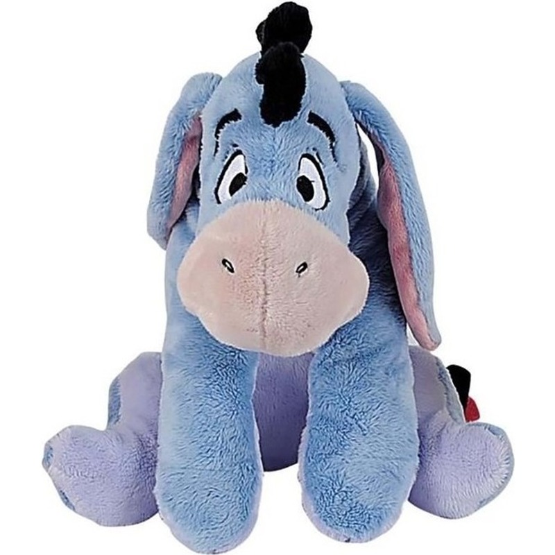 Ezels speelgoed artikelen Disney Iejoor knuffelbeest blauw 19 cm