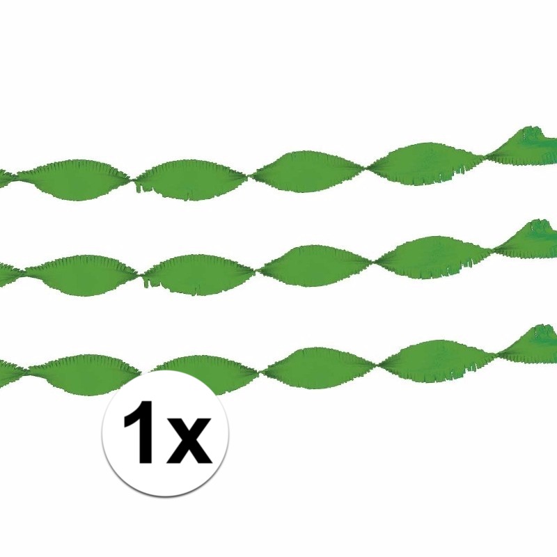 Feest slingers crepe papier groen