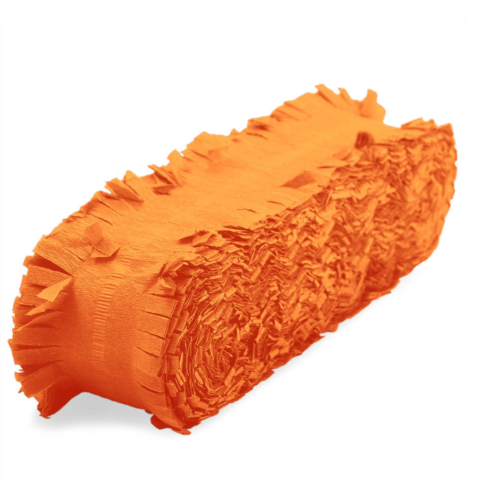 Feest/verjaardag versiering slingers oranje 24 meter crepe papier