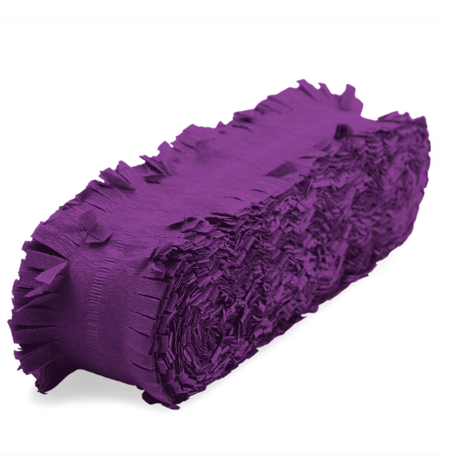 Feest/verjaardag versiering slingers paars 24 meter crepe papier