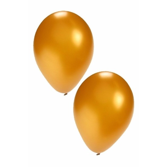 Feestartikelen 75x gouden ballonnen