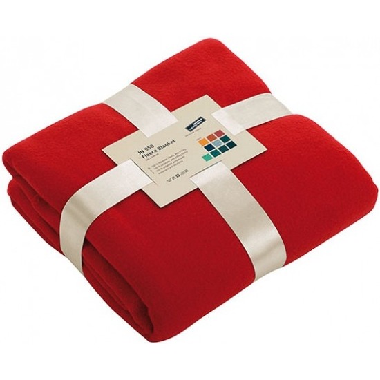 Fleece deken/plaid rood 130 x 170 cm