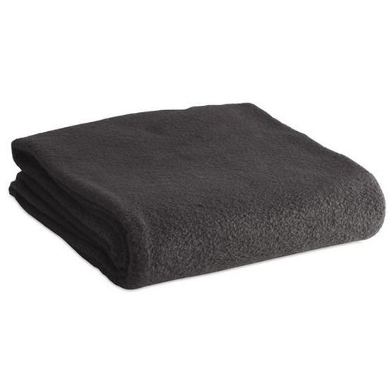 Fleece deken-plaid zwart 120 x 150 cm