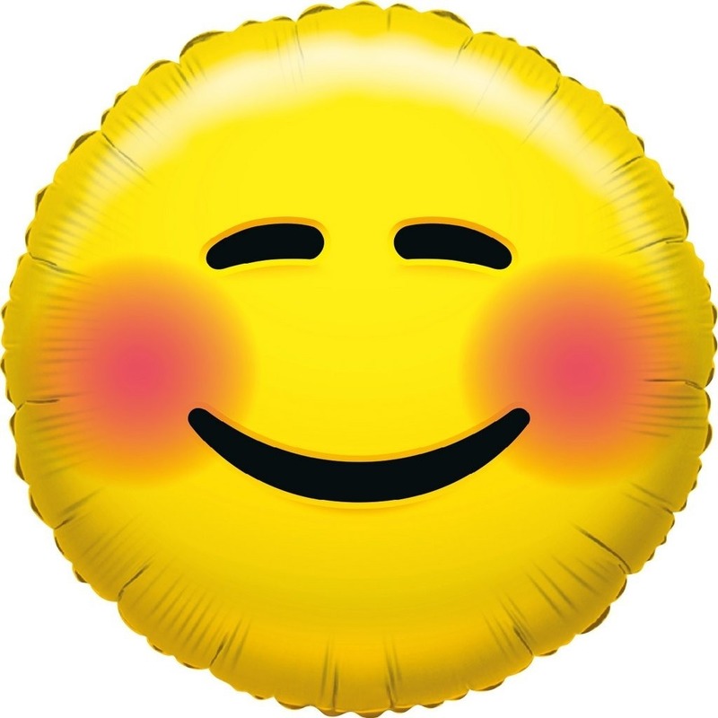 Folie ballon bloos smiley 35 cm