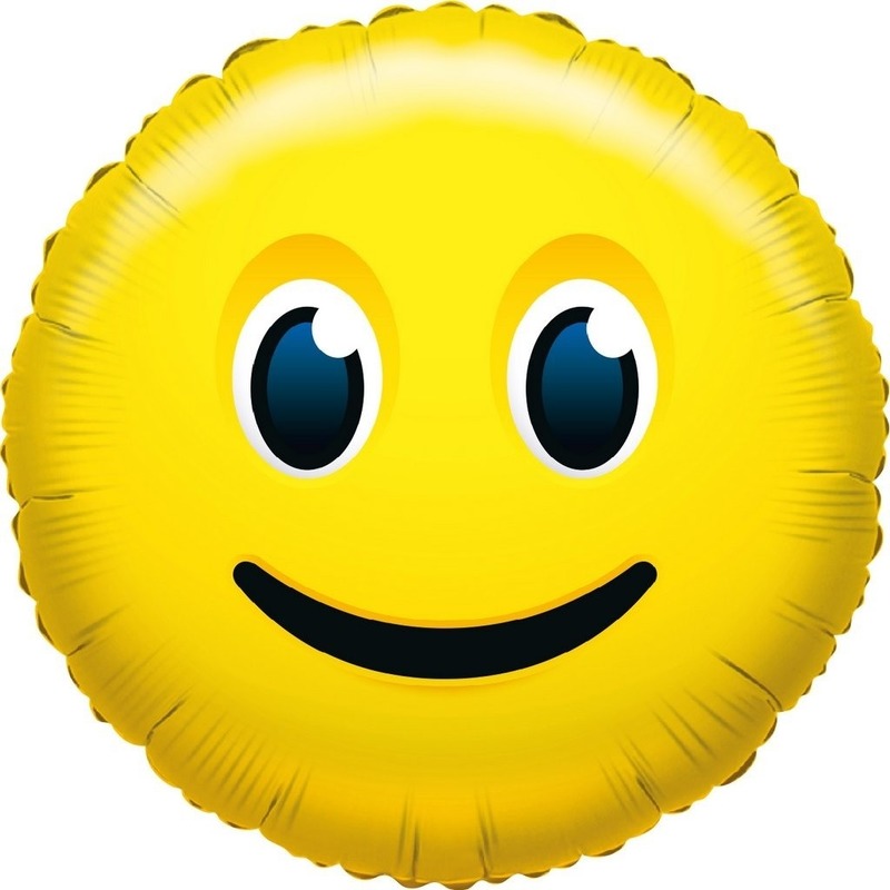 Folie ballon glimlach smiley 35 cm