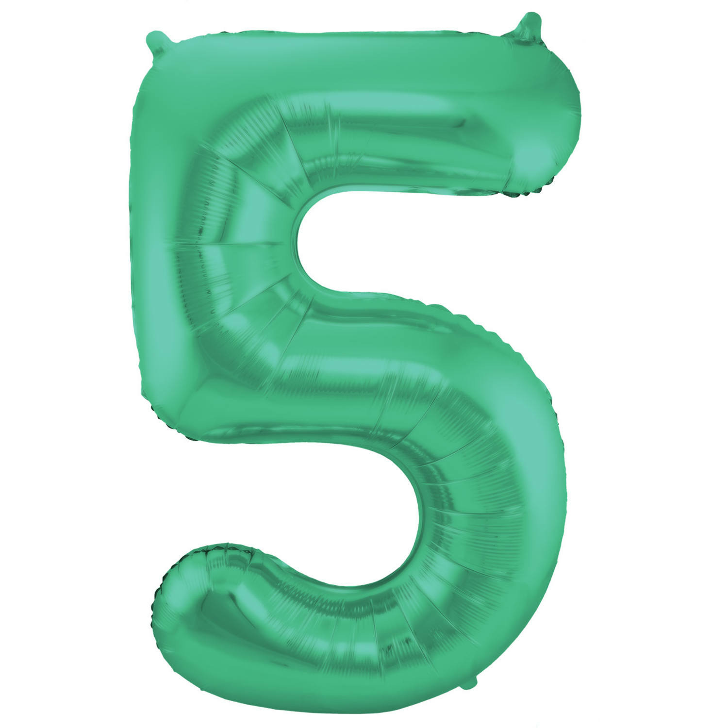 Folie ballon van cijfer 5 in het groen 86 cm