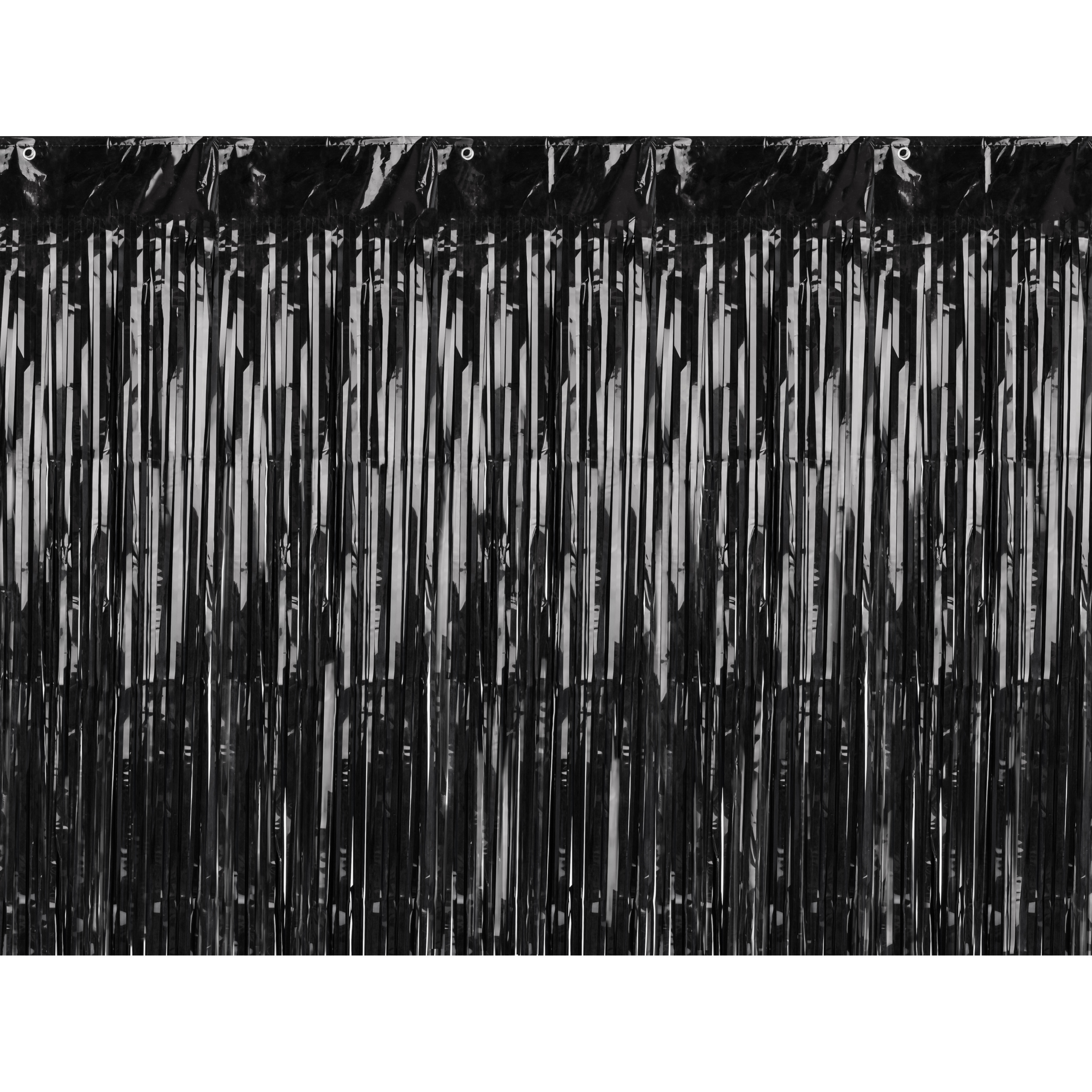 Folie deurgordijn-feestgordijn zwart 90 x 250 cm