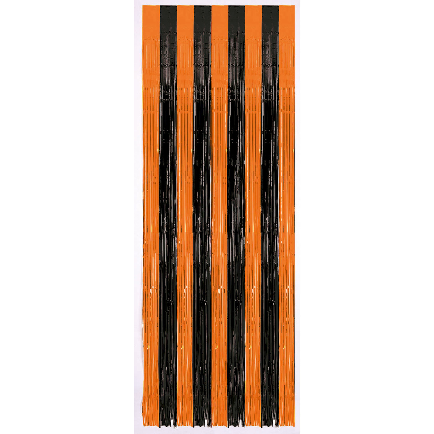 Folie deurgordijn zwart-oranje metallic 243 x 91 cm